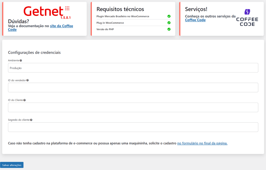 Configuring the getnet plugin credentials